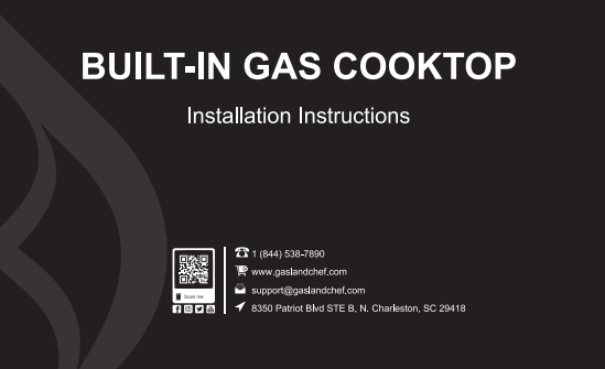 Gas Cooktop Installation - Gaslandchef