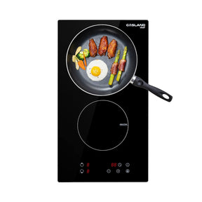GASLAND Chef IH30BF 30cm Induction Hob, 3500W Built-in Electric Cooktop 2 Cooking Zones Ceramic Plate Child Lock Black