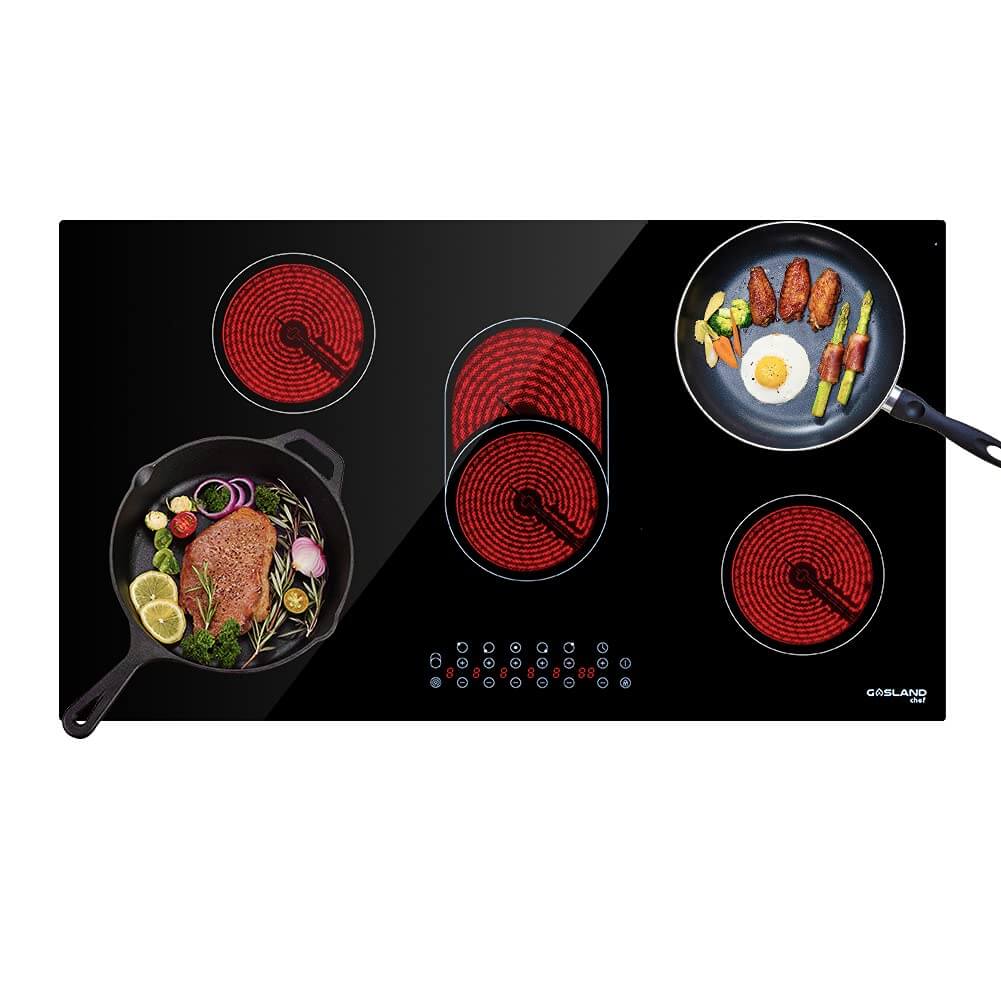 GASLAND Chef CH90BF 90cm Built-in Ceramic Hob, 5 Zones Electric Cooker 8500W