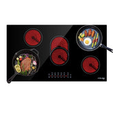 GASLAND CH90BF 90cm Built-in Ceramic Hob, 5 Zones Electric Cooker 8500W